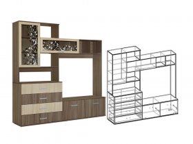 Центральная секция Альтернатива в Новом Тартасе - novyj-tartas.mebel-nsk.ru | фото