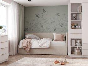 Диван-кровать Бенто (крем) в Новом Тартасе - novyj-tartas.mebel-nsk.ru | фото