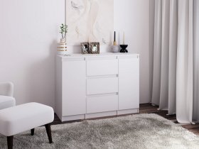 Комод Км011 (белый) в Новом Тартасе - novyj-tartas.mebel-nsk.ru | фото
