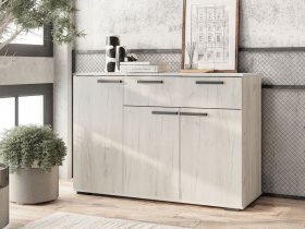 Комод Стандарт-4 NEW (дуб крафт белый) в Новом Тартасе - novyj-tartas.mebel-nsk.ru | фото