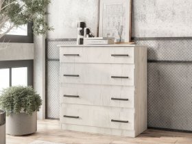 Комод Стандарт-6 NEW (дуб крафт белый) в Новом Тартасе - novyj-tartas.mebel-nsk.ru | фото