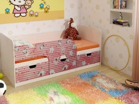 Кровать детская с ящиками 1,86 Минима Hello Kitty в Новом Тартасе - novyj-tartas.mebel-nsk.ru | фото