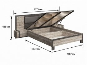 Кровать двуспальная 1,6м с под.мех. Клео в Новом Тартасе - novyj-tartas.mebel-nsk.ru | фото