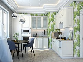 Модульная кухня Ницца (дуб кремовый) в Новом Тартасе - novyj-tartas.mebel-nsk.ru | фото