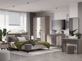 Модульная спальня Кассандра (дуб смоки/MF14) в Новом Тартасе - novyj-tartas.mebel-nsk.ru | фото