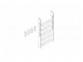 Пакет №10 Прямая лестница и опоры для двухъярусной кровати Соня в Новом Тартасе - novyj-tartas.mebel-nsk.ru | фото