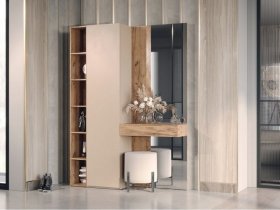 Прихожая Ева (кашемир/дуб вотан) в Новом Тартасе - novyj-tartas.mebel-nsk.ru | фото
