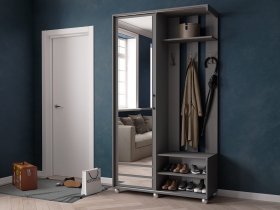 Прихожая «Ларго-2» (графит серый) в Новом Тартасе - novyj-tartas.mebel-nsk.ru | фото
