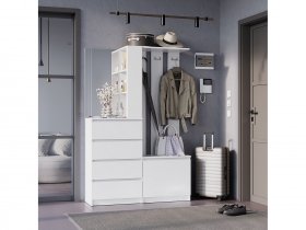 Прихожая Симпл ПР-04 (белый) в Новом Тартасе - novyj-tartas.mebel-nsk.ru | фото