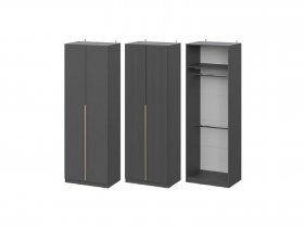 Шкаф ШК-75 Эккервуд (графит) в Новом Тартасе - novyj-tartas.mebel-nsk.ru | фото
