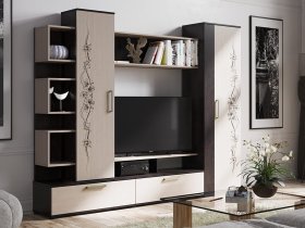 Стенка «Дакота» (венге/дуб молочный) в Новом Тартасе - novyj-tartas.mebel-nsk.ru | фото