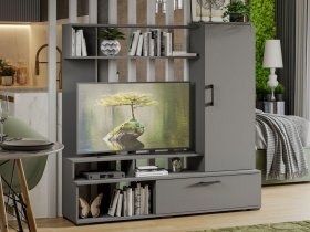 Стенка «Сиена» (графит серый) в Новом Тартасе - novyj-tartas.mebel-nsk.ru | фото