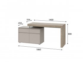 Стол 22 J-КШ Этна (дуб эндгрей/кашемир) в Новом Тартасе - novyj-tartas.mebel-nsk.ru | фото
