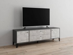 Тумба под ТВ Парус-10 (графит/мальта) в Новом Тартасе - novyj-tartas.mebel-nsk.ru | фото