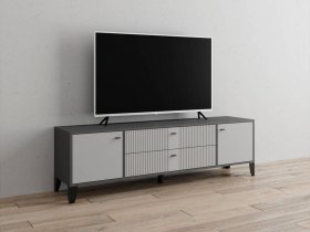 Тумба под ТВ Парус-10 (графит/светло-серый) в Новом Тартасе - novyj-tartas.mebel-nsk.ru | фото