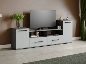 Тумба под ТВ Парус-2 (графит серый/серый камень) в Новом Тартасе - novyj-tartas.mebel-nsk.ru | фото
